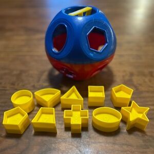Vintage Tupperware Toy Colorful Shape Sorting Ball Unique Learning Unisex